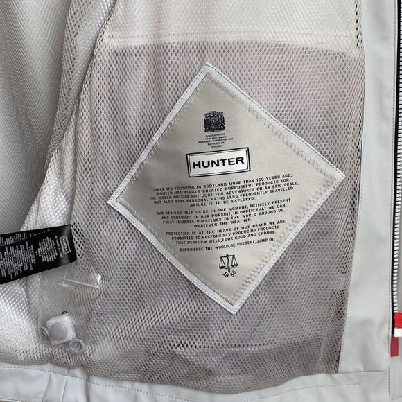 NWT🍁HUNTER Mens’ Original Rain Jacket Patter Gray-Size Large - Picture 11 of 16